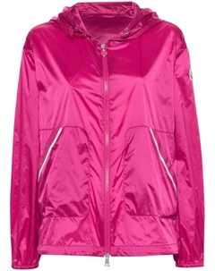 Куртка с капюшоном и логотипом, розовый Moncler