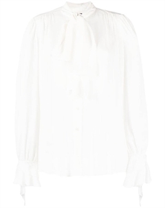 Драпированная рубашка с бантом, белый Pinko
