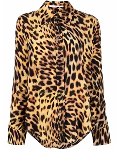 Рубашка с леопардовым принтом, коричневый Stella mccartney