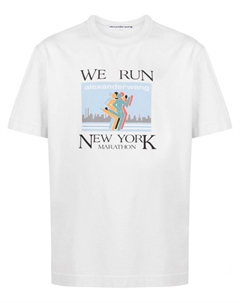 Футболка с графичным принтом, белый Alexander wang