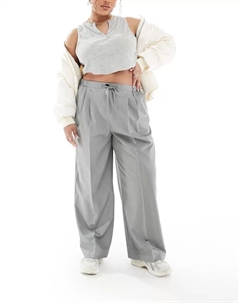 Элегантные серые брюки без застежки Curve Asos