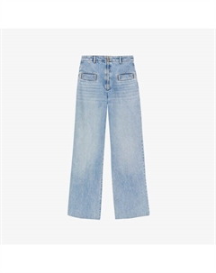 Джинсы oslo с высокой посадкой и широкими штанинами, цвет bleus Sandro