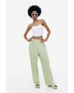 Узкие брюки с завышенной талией, зеленый H&m