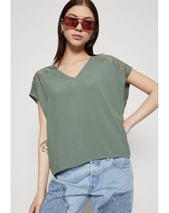 Футболка с принтом VMRUSK V NECK, зеленый Vero moda