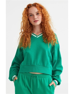 Толстовка с v-образным вырезом, зеленый H&m