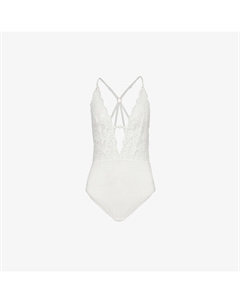 Кружевное боди kiss of love с глубоким вырезом, зеленый Aubade