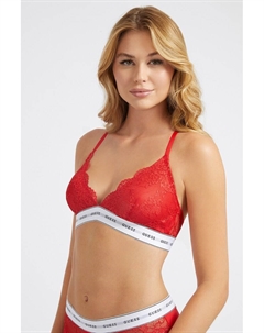 Кружевное бюстье с логотипом, красный Guess