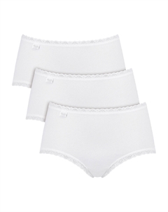 Трусы Hüft 3er Pack 24/7 Cotton Lace, белый Sloggi