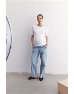 Свободные джинсы до щиколотки Mama Mom, синий H&m