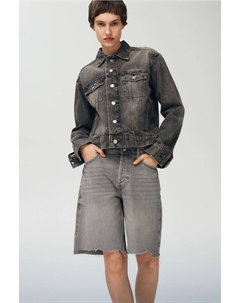 Мешковатые джинсовые шорты с низкой посадкой, серый H&m