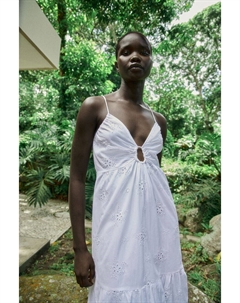 Платье с английской вышивкой, белый H&m