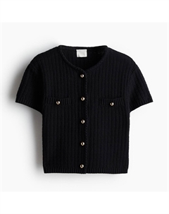 Кардиган Structured-knit, черный H&m