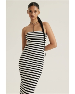 Платье-Бандо в рубчик, белый H&m
