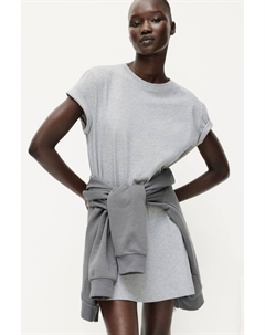 Хлопковое платье-футболка, серый H&m