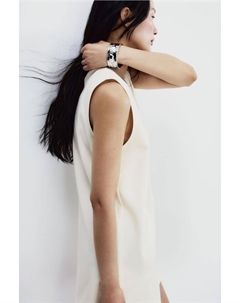 Платье с V-образным вырезом, белый H&m