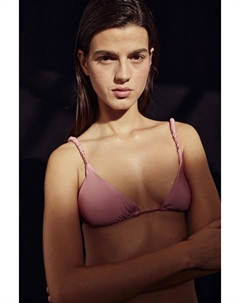 Мягкий лиф бикини с треугольными чашечками, розовый H&m