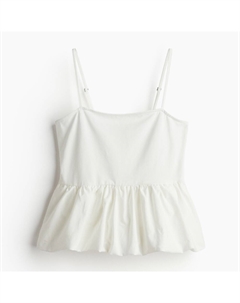 Топ Bubble-hem Peplum Camisole, кремовый H&m