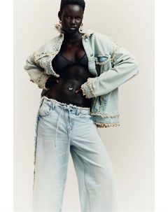 Мешковатые джинсы обычного кроя, синий H&m