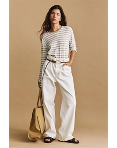 Рубашка с длинным рукавом, белый H&m