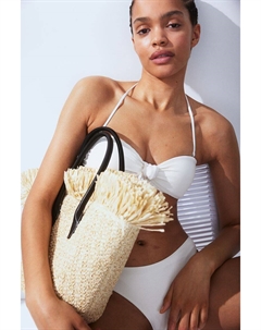 Уплотненный лиф бикини-бандо, белый H&m