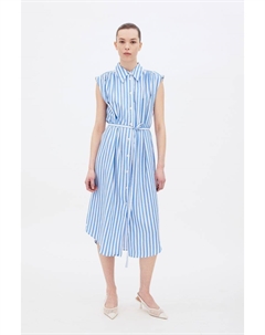 Платье-Блузка из смеси льна, синий H&m