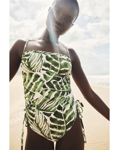 Купальник с завязками, зеленый H&m