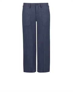 Брюки карго широкие укороченные карго, синий Nydj