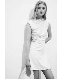 Платье из джерси с драпировкой, бежевый H&m