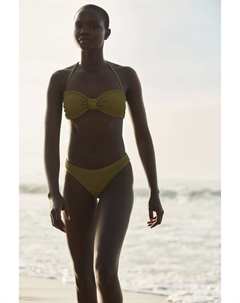 Уплотненный лиф бикини-бандо, зеленый H&m