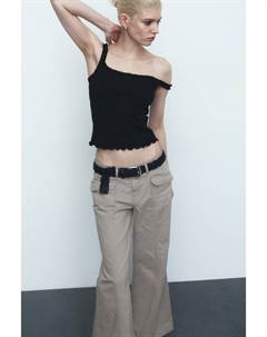 Широкие брюки из твила, серый H&m