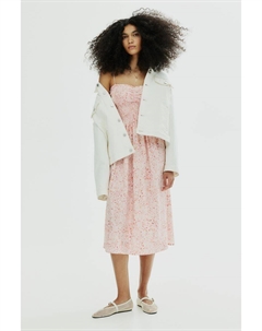 Присборенное платье, розовый H&m