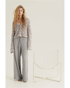 Брюки-Слипоны из смесового льна, серый H&m