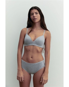 2 упаковки хлопковых бюстгальтеров без косточек с мягкой подкладкой, серый H&m