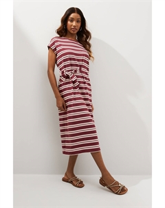 Летнее платье с короткими рукавами и завязками по бокам выполнено из 100% хлопка, коричневый Next