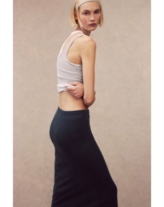 Хлопковая юбка-карандаш, серый H&m