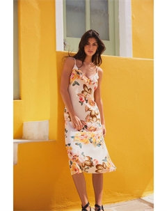 Летнее платье миди с рюшами, мультиколор Next