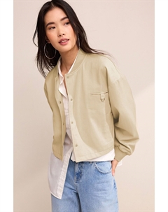 Бомбер с узором «елочка», серый Next