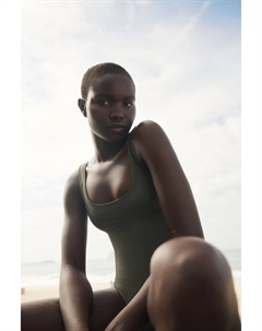 Купальник плотной формы, зеленый H&m