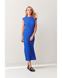 Текстурированное платье-колонна с короткими рукавами из джерси, синий Next