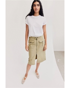 Практичная юбка из хлопка, бежевый H&m