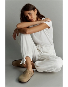 Брюки-Парашюты из смесового льна, белый Next