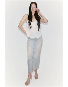 Юбка макси из джинсовой ткани, синий H&m