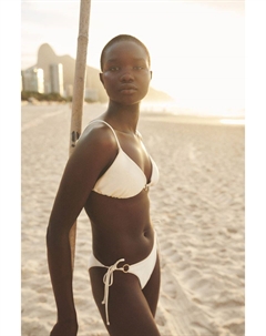 Мягкий лиф бикини с треугольными чашечками, бежевый H&m