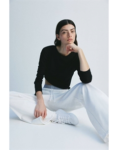 Широкие спортивные брюки, белый H&m