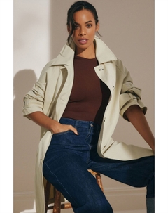 Однобортный тренч, бежевый Next