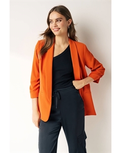 Свободный жакет с рюшами на рукавах, оранжевый Next