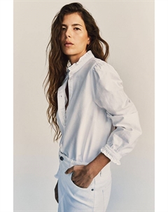 Оксфордская блузка с воланами, белый H&m