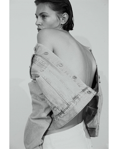 Короткая джинсовая куртка, синий H&m