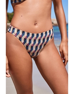 Плавки бикини с высоким вырезом и сборками по бокам, бежевый Next