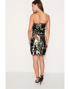 Мини-Платье с вырезом-бандо и пайетками, серый Next